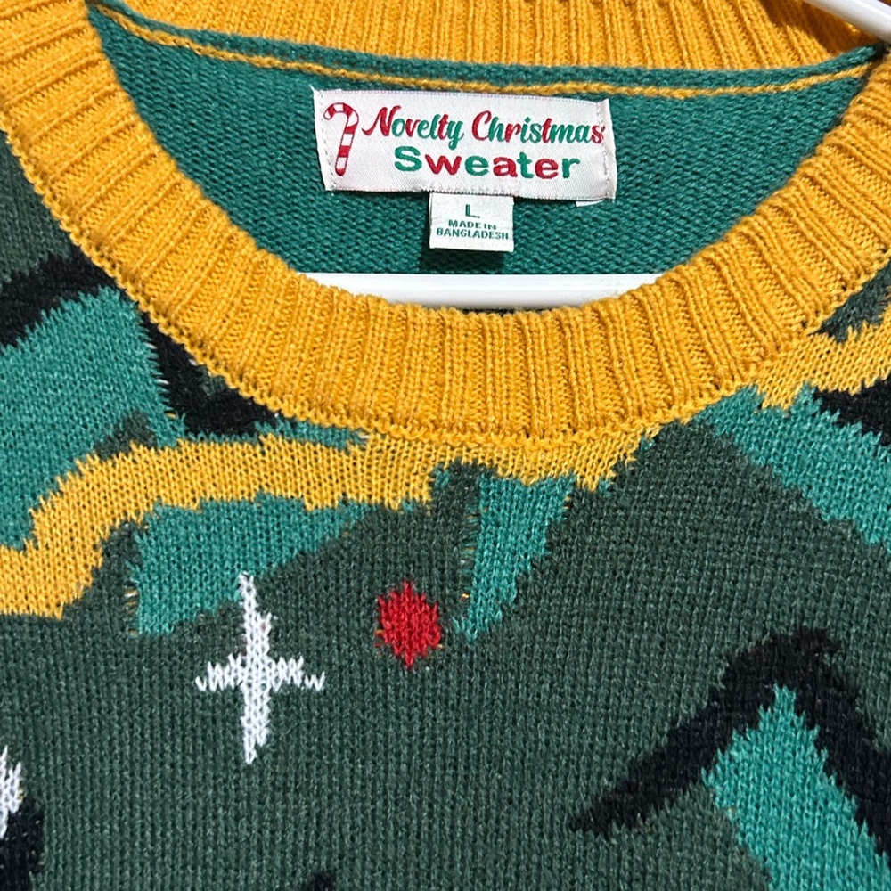 NWOT Ugly Christmas Sweater, size L, smoke free home - Picture 2 of 3